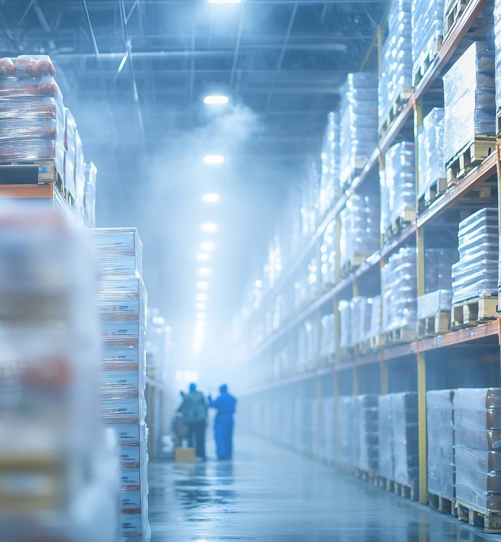 Cold storage aisle